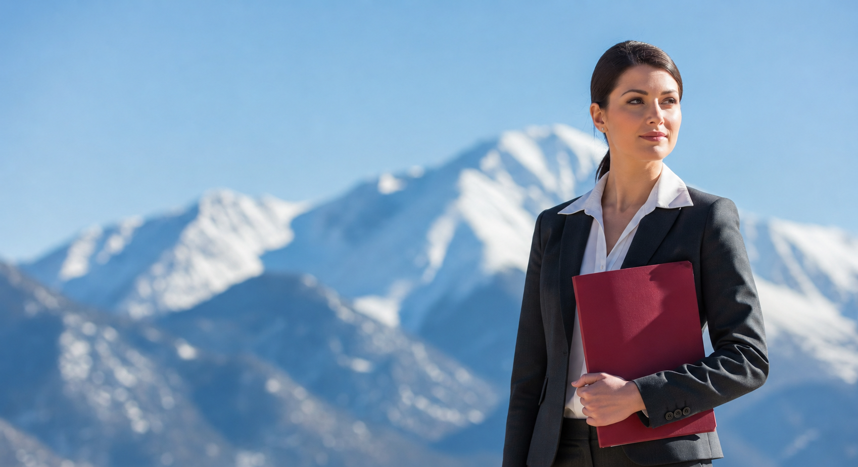 On Time Legal process server with the Colorado Rocky Mountains behind